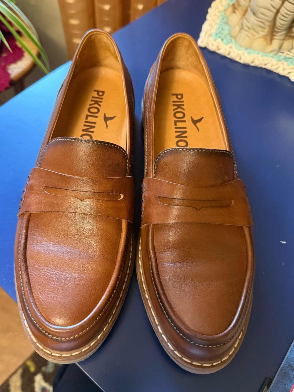 PIKOLINOS Womens Leather Penny Loafers